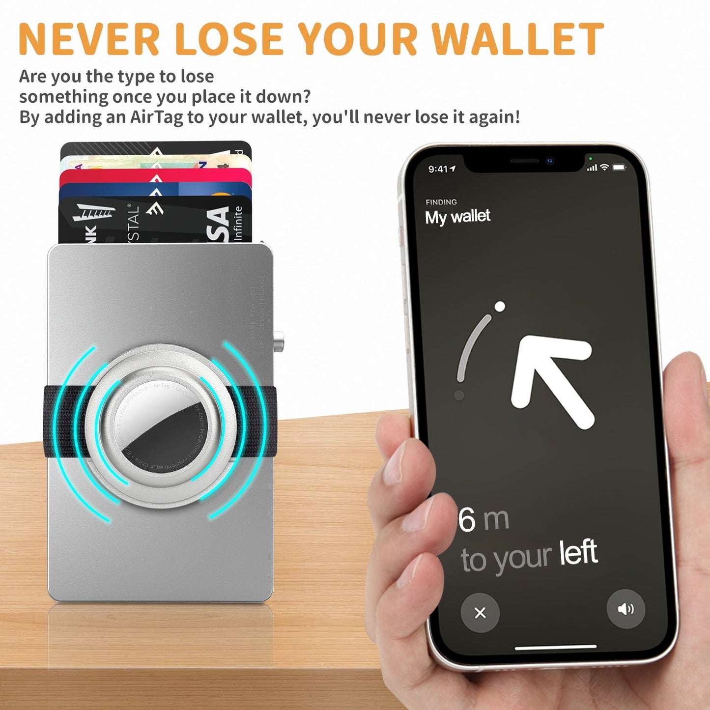 TOYFID All-Aluminum Pop Up Slide Rfid Slim Card Holder Wallet With Airtag Holder TOYFID Wallet