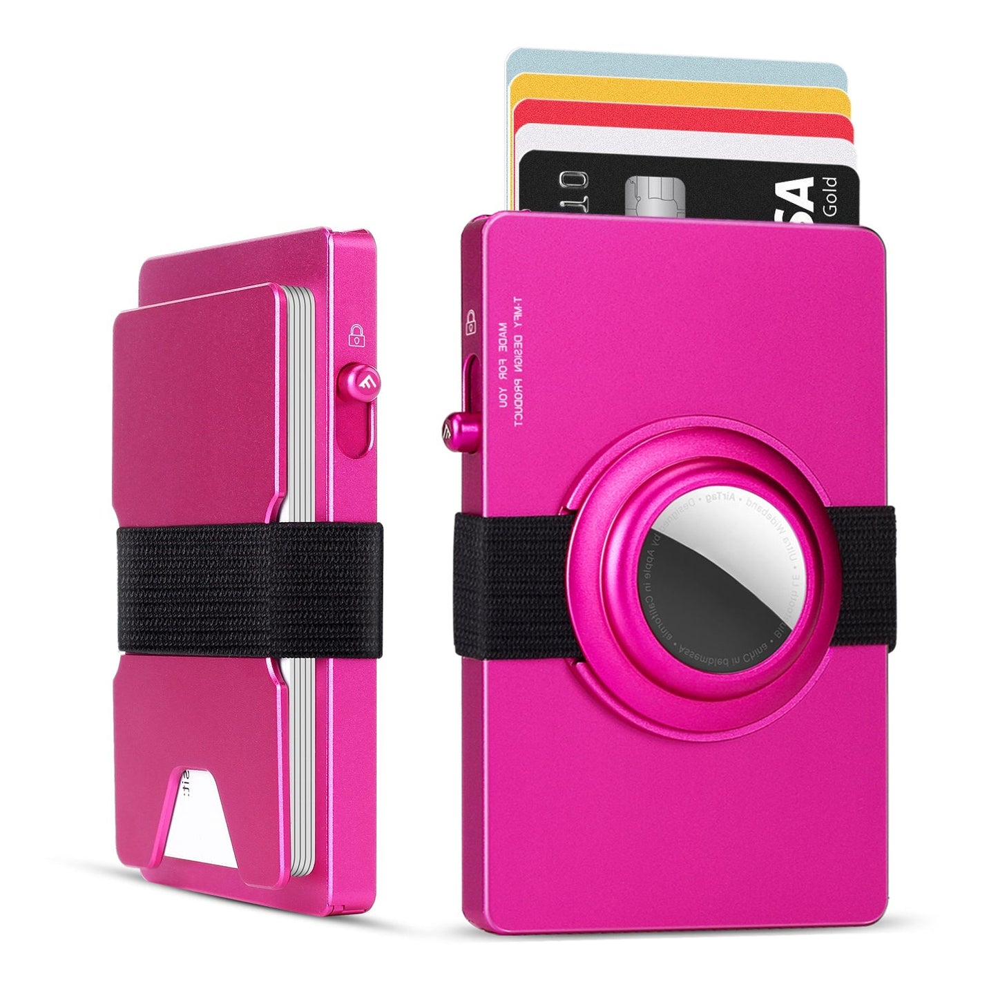 TOYFID All-Aluminum Pop Up Slide Rfid Slim Card Holder Wallet With Airtag Holder TOYFID Wallet