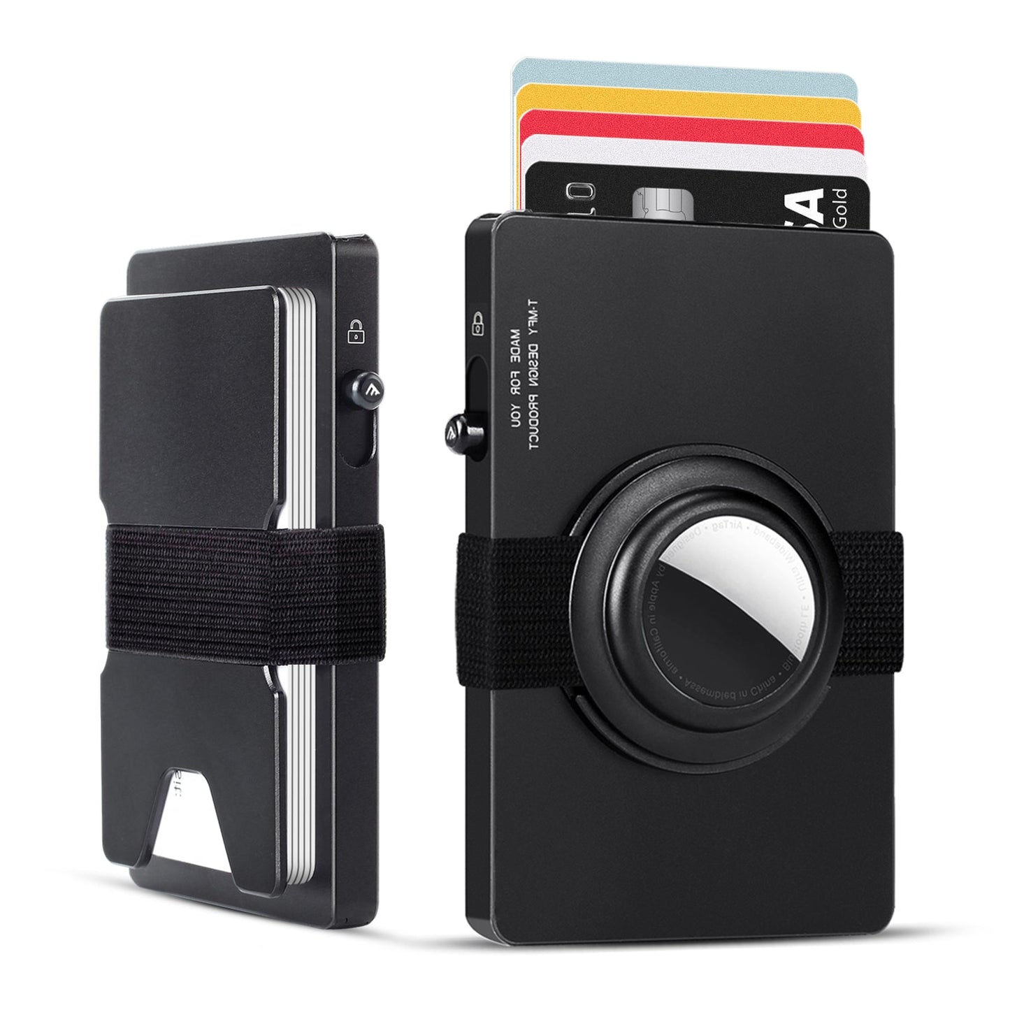 TOYFID All-Aluminum Pop Up Slide Rfid Slim Card Holder Wallet With Airtag Holder TOYFID Wallet