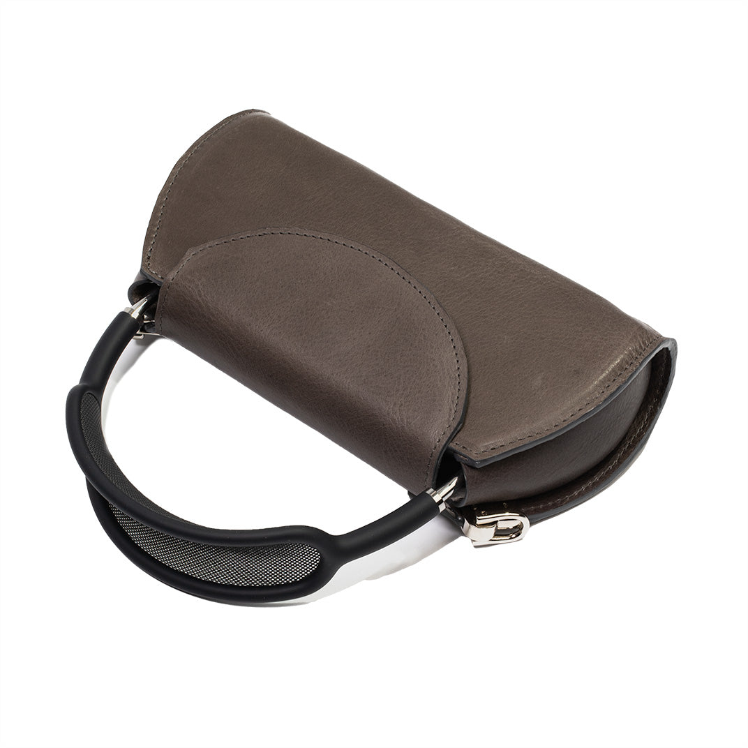 Leather Case for AirPods Max (Gray / full-grain) Geometric Goods