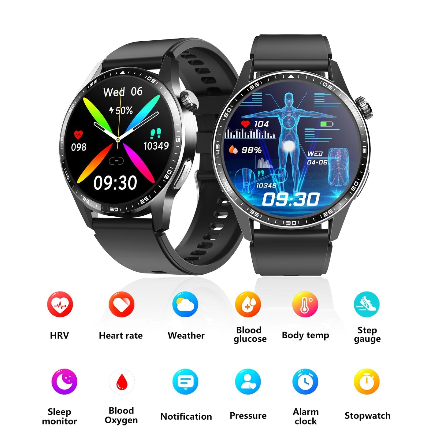 Healthy Blood Oxygen Smart Watch Men ECG+PPG Precise Body Temperature Heart Rate Monitor Smartwatch HRV Blood Pressure Watches WAUTTON