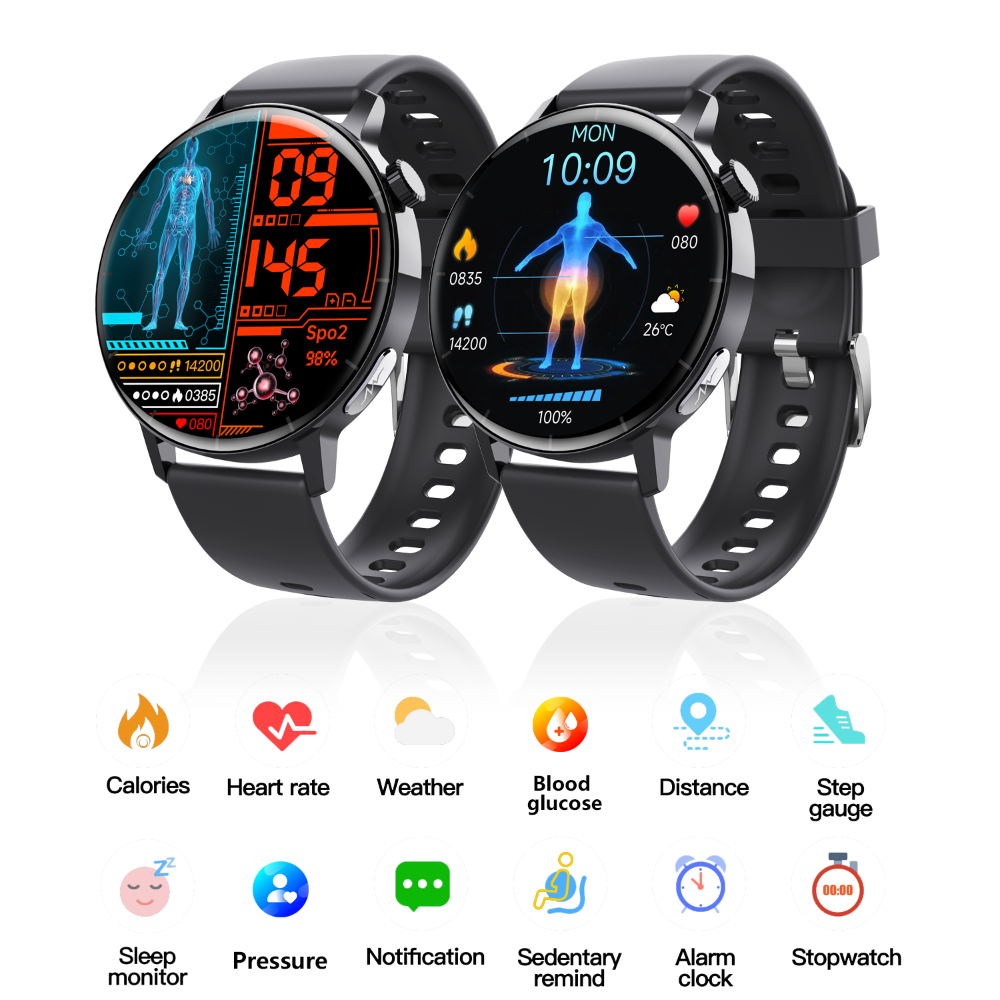 ECG monitor Smart Watch Non Invasive Blood Glucose Smart Watch with Blood Component Analysis Wautton Outdoor Gear