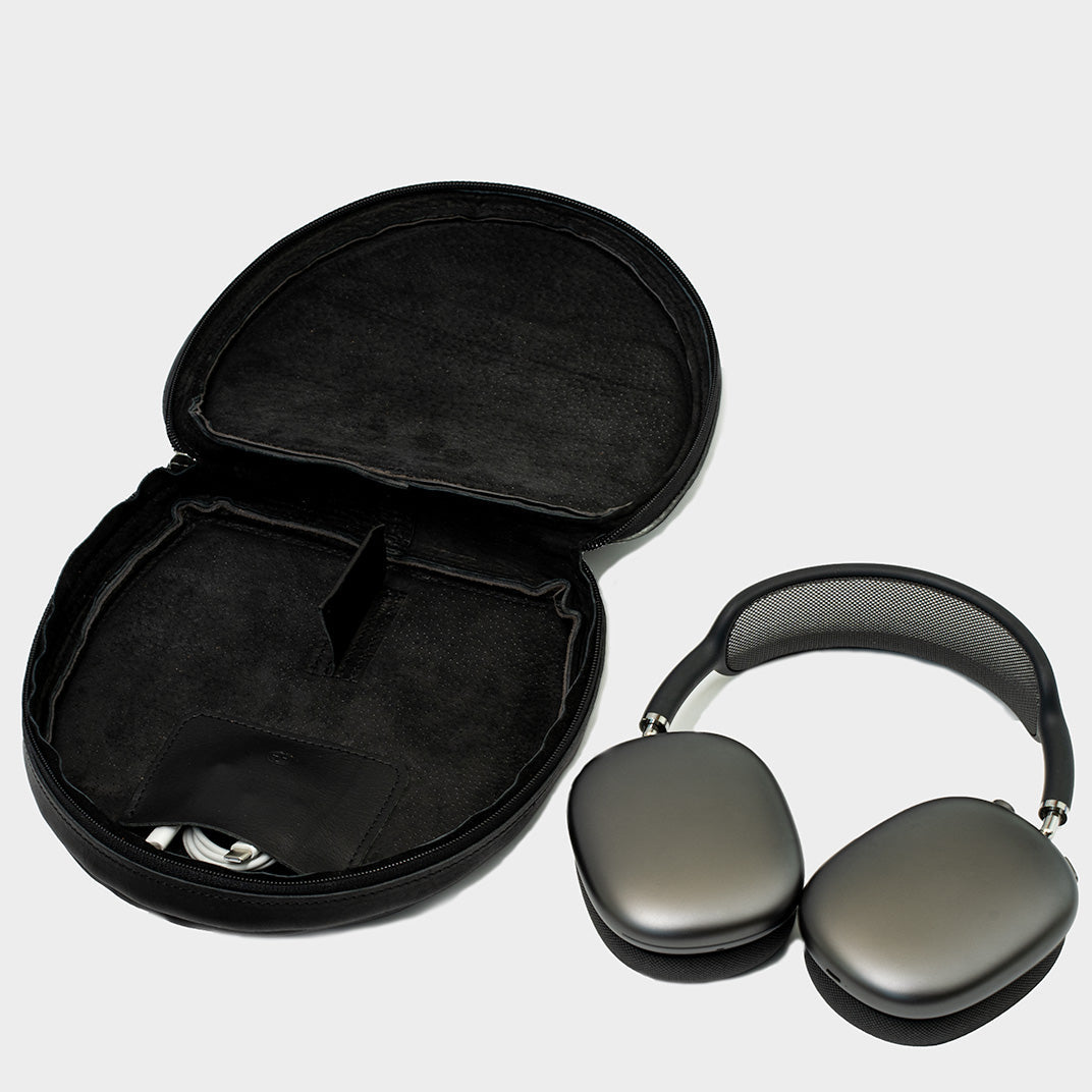 Leather Case for AirPods Max (Black) Geometric Goods