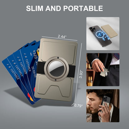 TOYFID All-Aluminum Pop Up Slide Rfid Slim Card Holder Wallet With Airtag Holder TOYFID Wallet