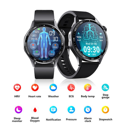 Advanced Health and Fitness Smartwatch with Tools to Manage Stress and Sleep, ECG App, SpO2, 24/7 Heart Rate WAUTTON
