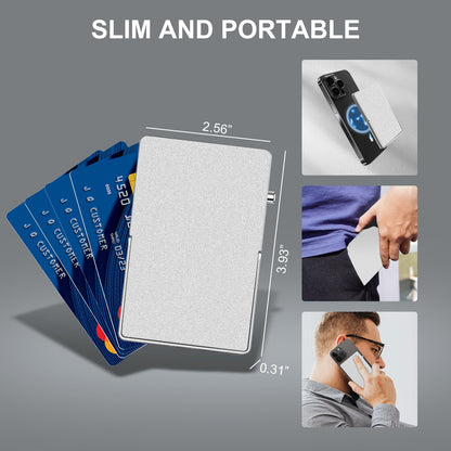 RFID Blocking Wallet Minimalist Slim Card Holder for Magsafe with Adjustable Stand, Metal Pop Up Magnetic Wallet  for Men TOYFID TOYFID Wallet