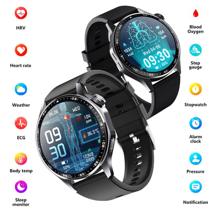 Advanced Health and Fitness Smartwatch with Tools to Manage Stress and Sleep, ECG App, SpO2, 24/7 Heart Rate WAUTTON