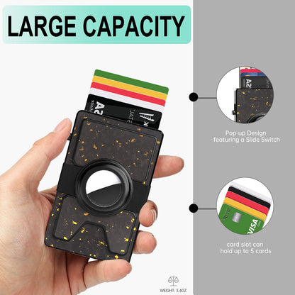 TOYFID Best Pop Up RFID Mens Wallet forged Carbon Fiber Minimalist Amazon to Protect Credit Cards TOYFID Wallet