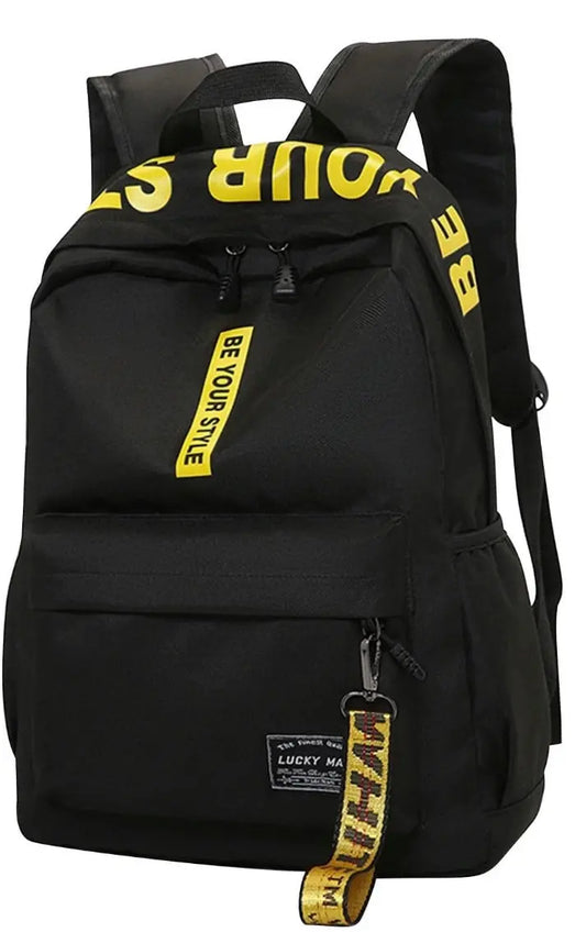 Fashion Forward Black & Yellow Backpack