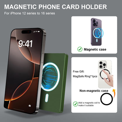 RFID Blocking Wallet Minimalist Slim Card Holder for Magsafe with Adjustable Stand, Metal Pop Up Magnetic Wallet  for Men TOYFID TOYFID Wallet