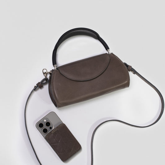 Leather Case for AirPods Max (Gray / full-grain)