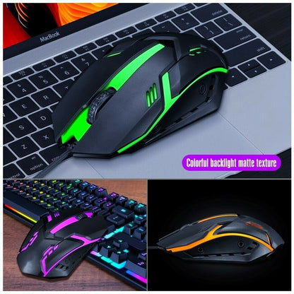 TF200 Gaming Keyboard & Mouse Combo Illuminated USB Wired 104‑Key